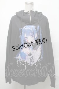 REFLEM / REFLEM×negi コラボスタンドプルパーカー  黒 S-25-03-31-025-PU-TO-HR-ZS
