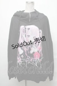 REFLEM / REFLEM×negi コラボスタンドプルパーカー  黒 S-25-03-31-026-PU-TO-HR-ZS