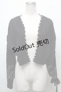 evelyn / レースアップリボンボレロ  黒 S-25-03-31-031-LO-TO-AS-ZS
