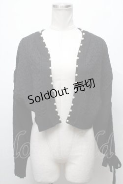 画像1: evelyn / レースアップリボンボレロ  黒 S-25-03-31-031-LO-TO-AS-ZS