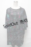 LISTEN FLAVOR / 麻雀フルグラフィックビッグTシャツ  黒 S-25-03-31-033-PU-TO-AS-ZS