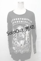 KILL STAR / pt長袖カットソー  黒 S-25-03-31-034-SL-TO-AS-ZS