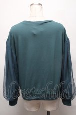 画像2: axes femme POETIQUE / チュールレイヤードトップス  グリーン S-25-03-31-038-AX-TO-HR-ZH (2)