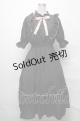 m petit by misako / NINA'SコラボAMハイショクメローワンピース  黒ｘピンク S-25-03-31-039-LO-OP-AS-ZS