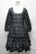 Jane Marple / Memory Shadow Checkレイヤードドレス  グレー S-25-03-31-044-JM-OP-AS-ZS