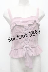 LIZ LISA / TOP刺繍ビスチェ  ピンク S-25-04-01-039-LO-TO-AS-ZS