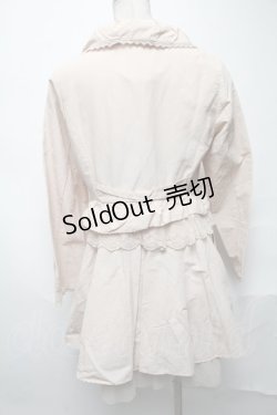 画像2: axes femme / レース配色ナイロンコート  ベージュ S-25-04-01-042-AX-CO-HR-ZS