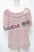 axes femme / 巻バラボーダートップス  レッド S-25-04-01-046-AX-TO-HR-ZS