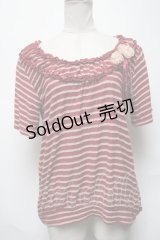axes femme / 巻バラボーダートップス  レッド S-25-04-01-046-AX-TO-HR-ZS