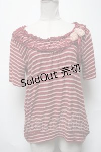 axes femme / 巻バラボーダートップス  レッド S-25-04-01-046-AX-TO-HR-ZS