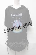 HELL CAT PUNKS / EAT MEプリントプルオーバー  黒 S-25-04-01-048-PU-TS-HR-ZS