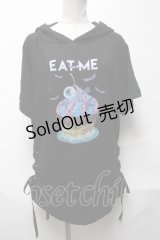 HELL CAT PUNKS / EAT MEプリントプルオーバー  黒 S-25-04-01-048-PU-TS-HR-ZS