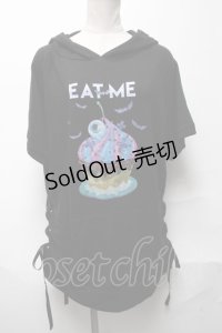 HELL CAT PUNKS / EAT MEプリントプルオーバー  黒 S-25-04-01-048-PU-TS-HR-ZS