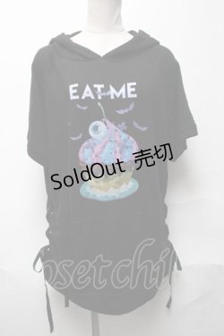 画像1: HELL CAT PUNKS / EAT MEプリントプルオーバー  黒 S-25-04-01-048-PU-TS-HR-ZS