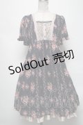 axes femme / ローズ縦ラインワンピース  紺 S-25-04-01-050-AX-OP-HR-ZS