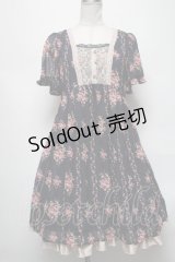 axes femme / ローズ縦ラインワンピース  紺 S-25-04-01-050-AX-OP-HR-ZS