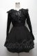 画像1: DARK IN LOVE / Pleated bat collar dress XS 黒 S-25-04-01-056-PU-BL-HR-ZS (1)