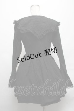 画像2: DARK IN LOVE / Pleated bat collar dress XS 黒 S-25-04-01-056-PU-BL-HR-ZS