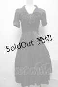 DARK IN LOVE / Glamorous sparkling queen lapel party dress S 黒 S-25-04-01-059-PU-TO-HR-ZS