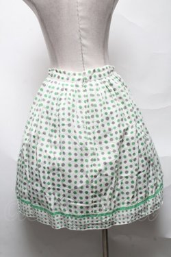 画像2: Jane Marple / ドットとフラワーのスカート  グリーン S-25-04-01-067-JM-SK-AS-ZS