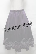 axes femme kawaii / ミディフリルペチスカート  パープル S-25-04-01-069-AX-SK-HR-ZS