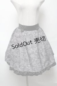 axes femme / トラベル柄スカート  グレー S-25-04-01-077-AX-SK-AS-ZT238