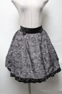 画像1: axes femme / トラベル柄スカート  グレー S-25-04-01-077-AX-SK-AS-ZS
