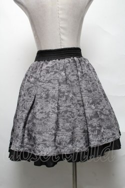画像2: axes femme / トラベル柄スカート  グレー S-25-04-01-077-AX-SK-AS-ZS