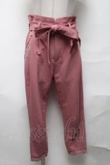 axes femme / スカラップ刺繍タックパンツ  ピンク S-25-04-01-084-AX-PA-AS-ZS