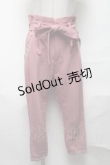 axes femme / スカラップ刺繍タックパンツ  ピンク S-25-04-01-084-AX-PA-AS-ZS