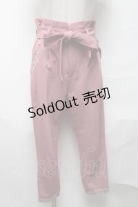 axes femme / スカラップ刺繍タックパンツ  ピンク S-25-04-01-084-AX-PA-AS-ZS
