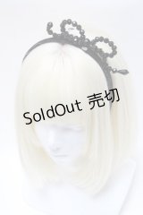 MILK / パールリボンカチューシャ  黒 S-25-04-01-027-ML-AC-AS-ZS