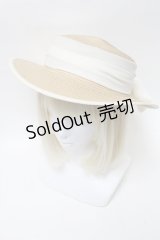 an another angelus / 配色ブリムバックリボンキャノチェ  オフ S-25-04-01-031-CA-AC-HR-ZS
