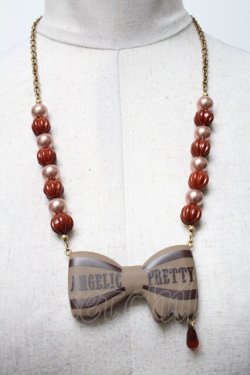 画像1: Angelic Pretty / Melty Ribbon Chocolateネックレス  ブラウン S-25-04-01-037-AP-AC-AS-ZS