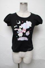 Angelic Pretty / MilkyPlanetプリントカットソー  黒 S-25-04-03-059-AP-TS-HR-ZS