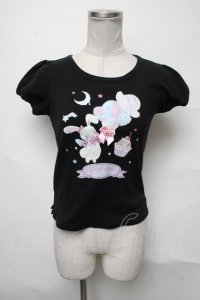 Angelic Pretty / MilkyPlanetプリントカットソー  黒 S-25-04-03-059-AP-TS-HR-ZS