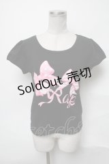 Angelic Pretty / リボンptカットソー  黒 S-25-04-03-060-AP-TS-HR-ZS