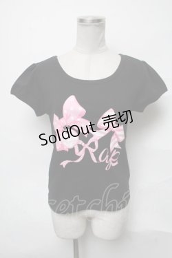 画像1: Angelic Pretty / リボンptカットソー  黒 S-25-04-03-060-AP-TS-HR-ZS