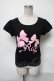 画像1: Angelic Pretty / リボンptカットソー  黒 S-25-04-03-060-AP-TS-HR-ZS (1)