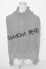 Angelic Pretty / ファンシー襟フリルブラウス  黒 S-25-04-03-063-AP-BL-HR-ZS