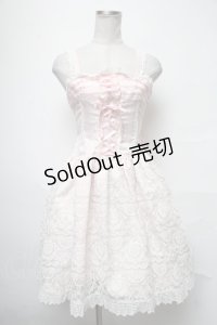 BABY,THE STARS SHINE BRIGHT / Victorian Secret KEYリボンリボンジャンパースカート  ピンク S-25-04-03-073-BA-OP-AS-ZS