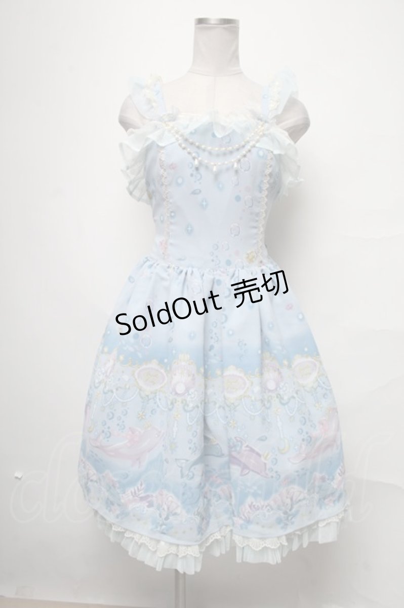 画像1: Angelic Pretty / Aquarium Carnivalペプラムジャンパースカート  サックス S-25-04-03-075-AP-OP-HR-ZS (1)