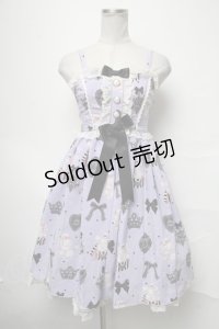 Angelic Pretty / Mademoiselle de Parisジャンパースカート  ラベンダー S-25-04-03-077-AP-OP-HR-ZS