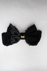 Angelic Pretty / ロゴリボンチャームハートバレッタ  黒 S-25-04-03-009-AP-ZA-HR-ZS