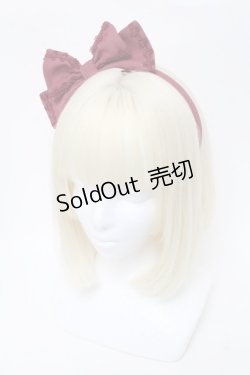 画像1: Angelic Pretty / ななめシフォンカチューシャ  ボルドー S-25-04-03-030-AP-AC-HR-ZS