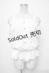 Ank Rouge / シェルボタンオフショルトップス  キナリ S-25-04-03-047-CA-BL-HR-ZS