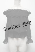 Ank Rouge / シフォントップス  黒 S-25-04-05-045-CA-TO-AS-ZS