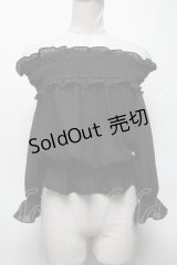 Ank Rouge / シフォントップス  黒 S-25-04-05-045-CA-TO-AS-ZS