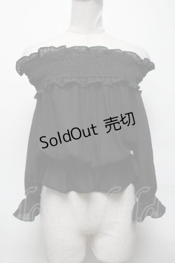 画像1: Ank Rouge / シフォントップス  黒 S-25-04-05-045-CA-TO-AS-ZS