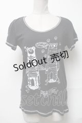PEACE NOW / プリントTシャツ  黒 S-25-04-05-047-PU-TS-HR-ZS